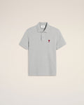 Grey Cotton Ami de Coeur Polo Shirt