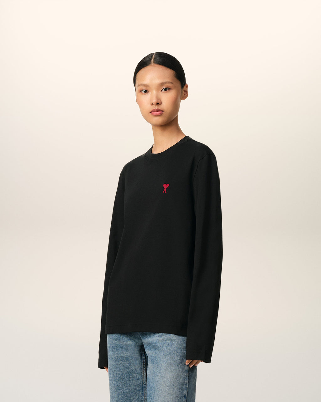 Black Organic Cotton Ami De Coeur T-shirt