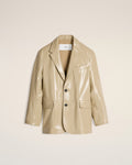 Leather Two Buttons Jacket