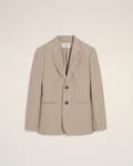 Beige Wool Back Slit Jacket