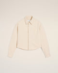 Beige Cotton Ami de Coeur Cropped Shirt