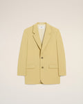 Green Wool Loose Double Breasted Jacket