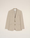 Beige Wool Single Breasted Jacket
