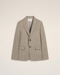 Beige Wool Two Buttons Jacket
