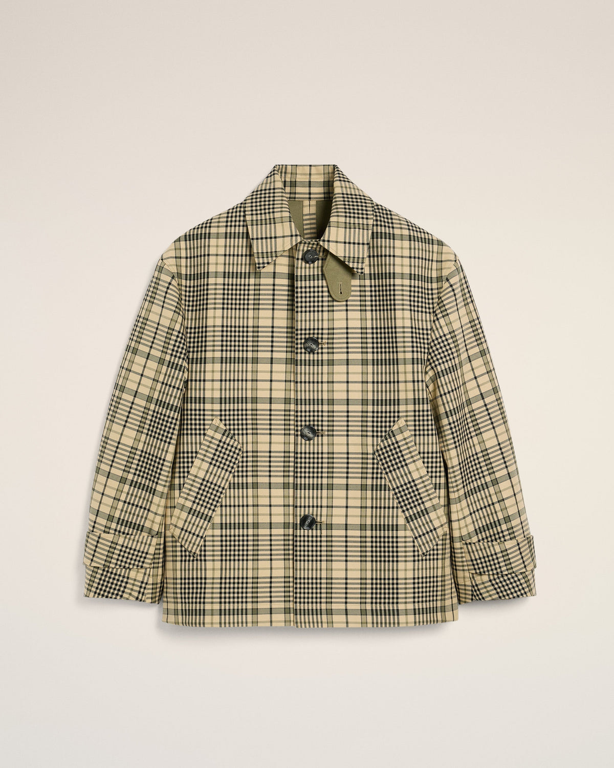 Beige Bounded Buttoned Jacket