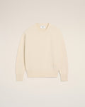 Beige Cotton Ami Embroidered Crewneck Sweater