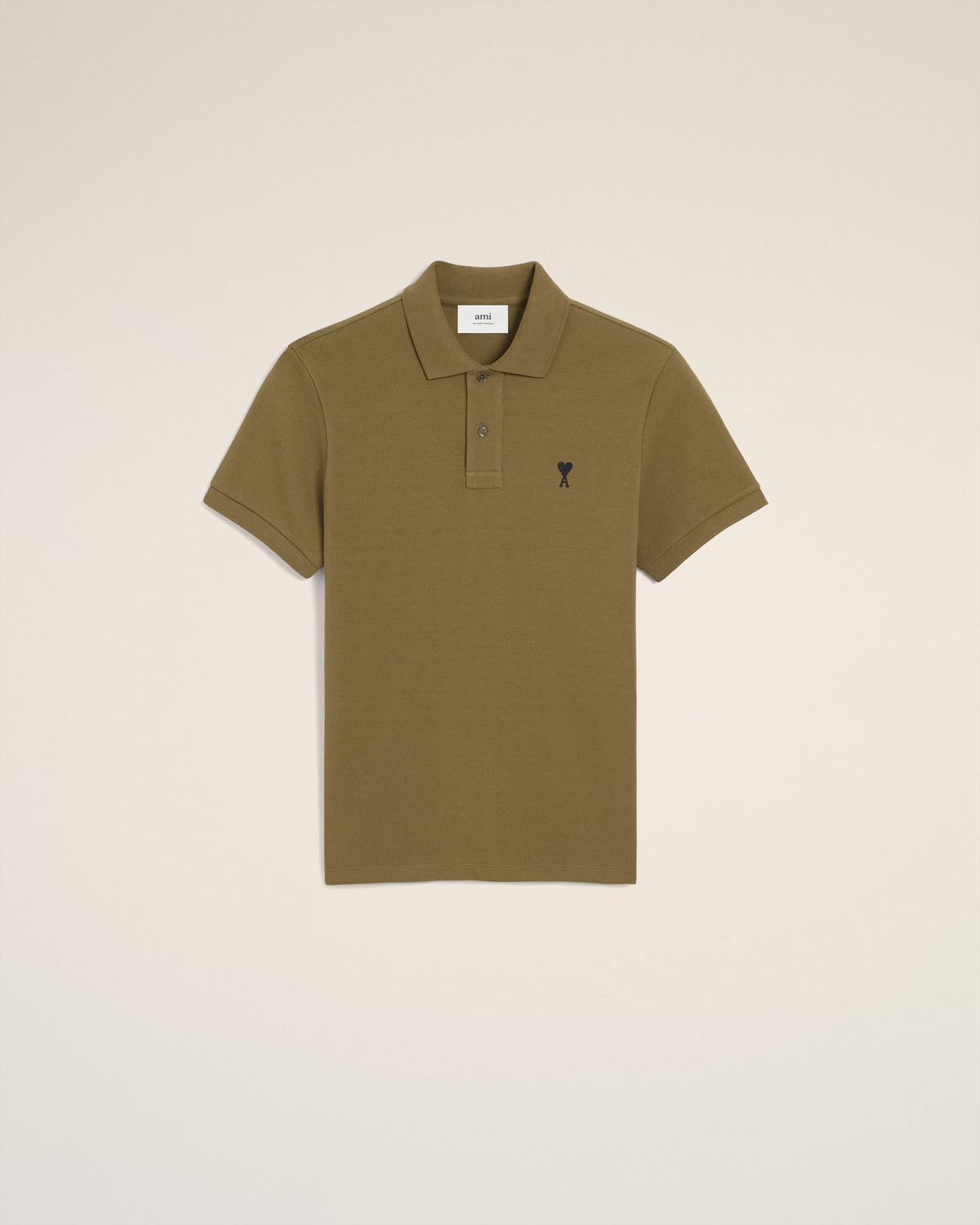 Green Cotton Contrasted Ami De Coeur Polo Shirt
