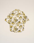 Green Flower Printed  Short Sleeved Ami Camp Shirt