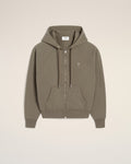 Taupe Cotton Tonal Ami de Coeur Hoodie