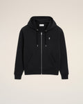 Black Cotton Ami De Coeur Zipped Hoodie