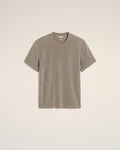 Beige Rib Jersey Short Sleeve T-Shirt
