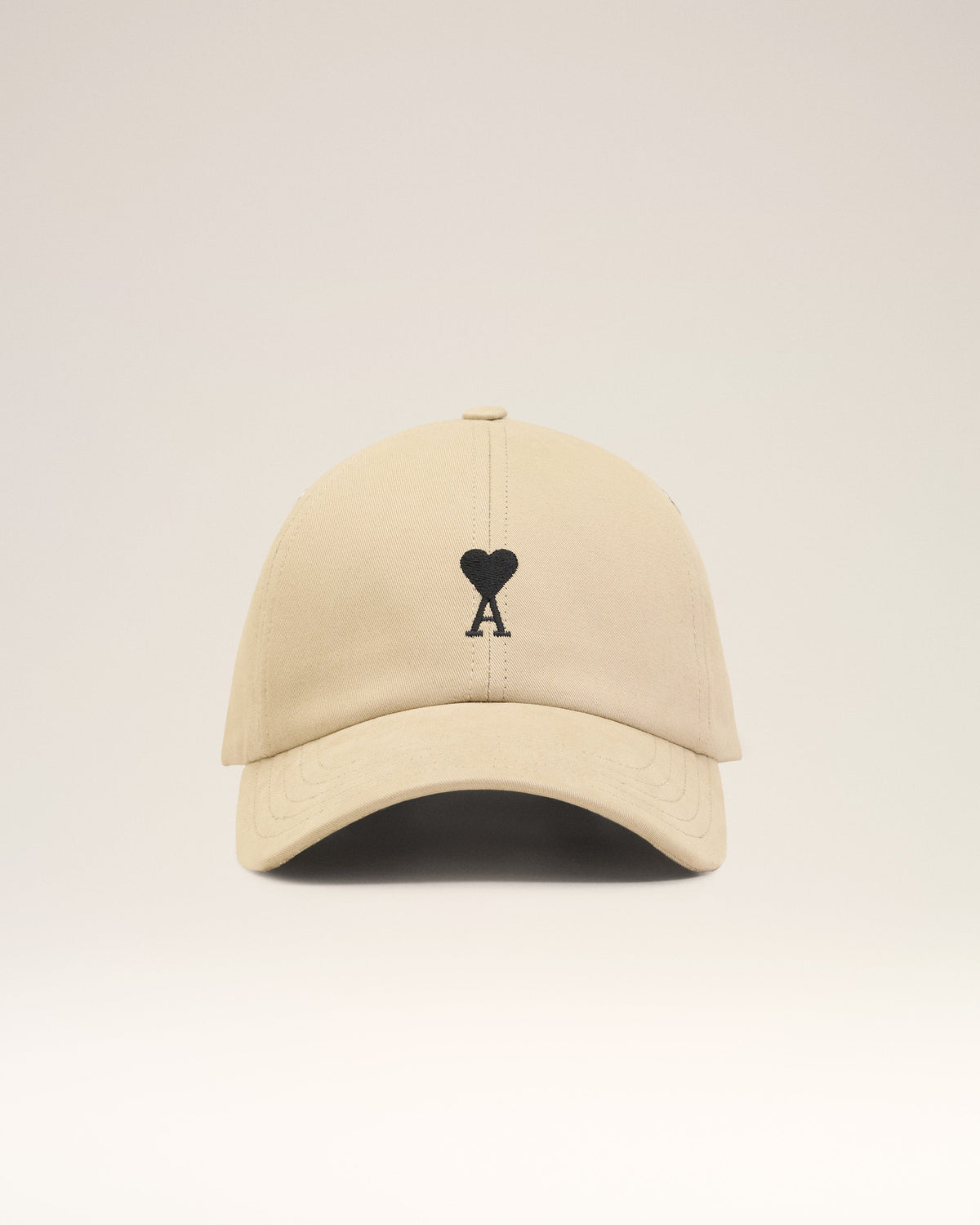 Beige Cotton Ami De Coeur Embroidery Cap