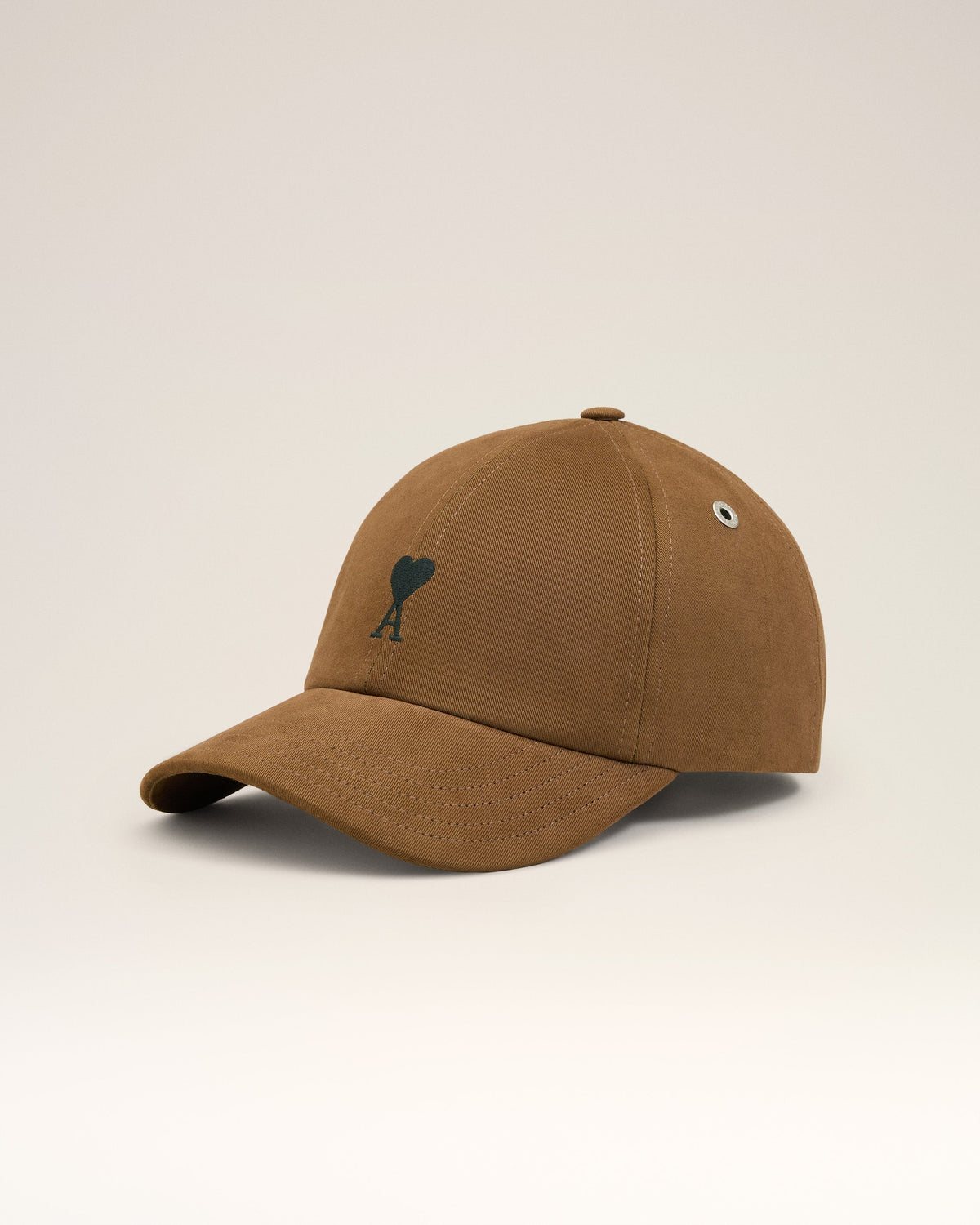 Brown Cotton Ami De Coeur Embroidery Cap