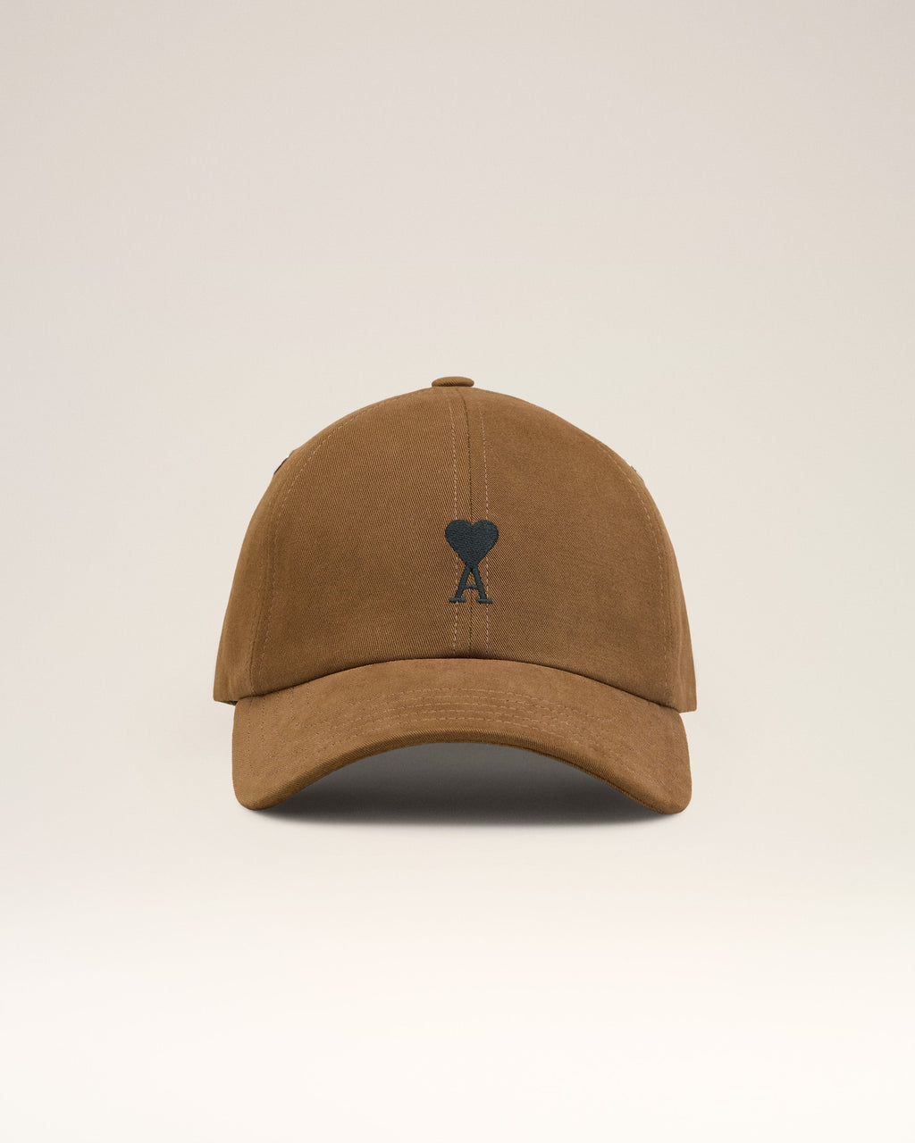 Brown Cotton Ami De Coeur Embroidery Cap