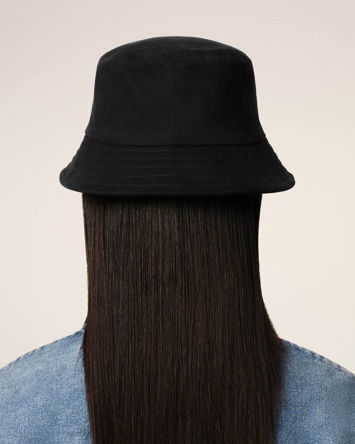 Black Cotton Ami de Coeur Embroidery Bucket Hat