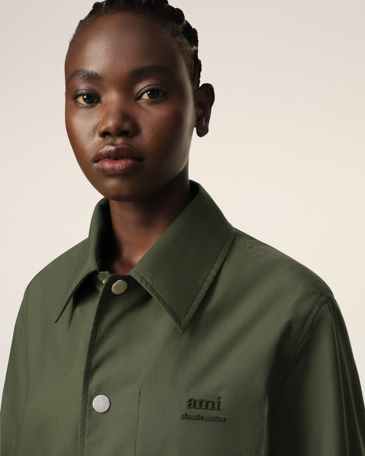 Green Buttoned Jacket