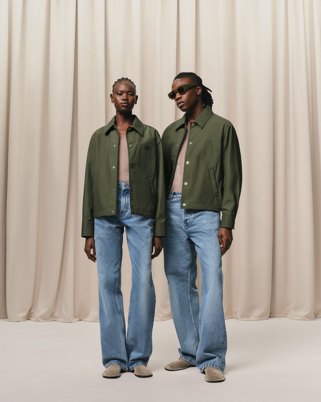 Green Buttoned Jacket