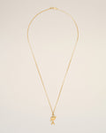 Gold brass necklace with hammered Ami de Coeur arrow