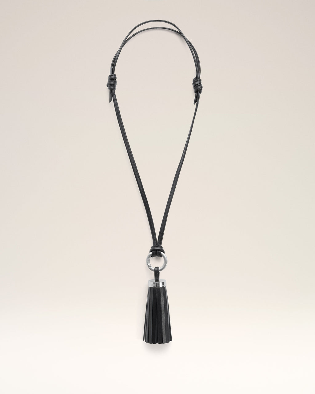Black Leather Ami Pompom Keyring