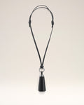 Black Leather Ami Pompom Keyring