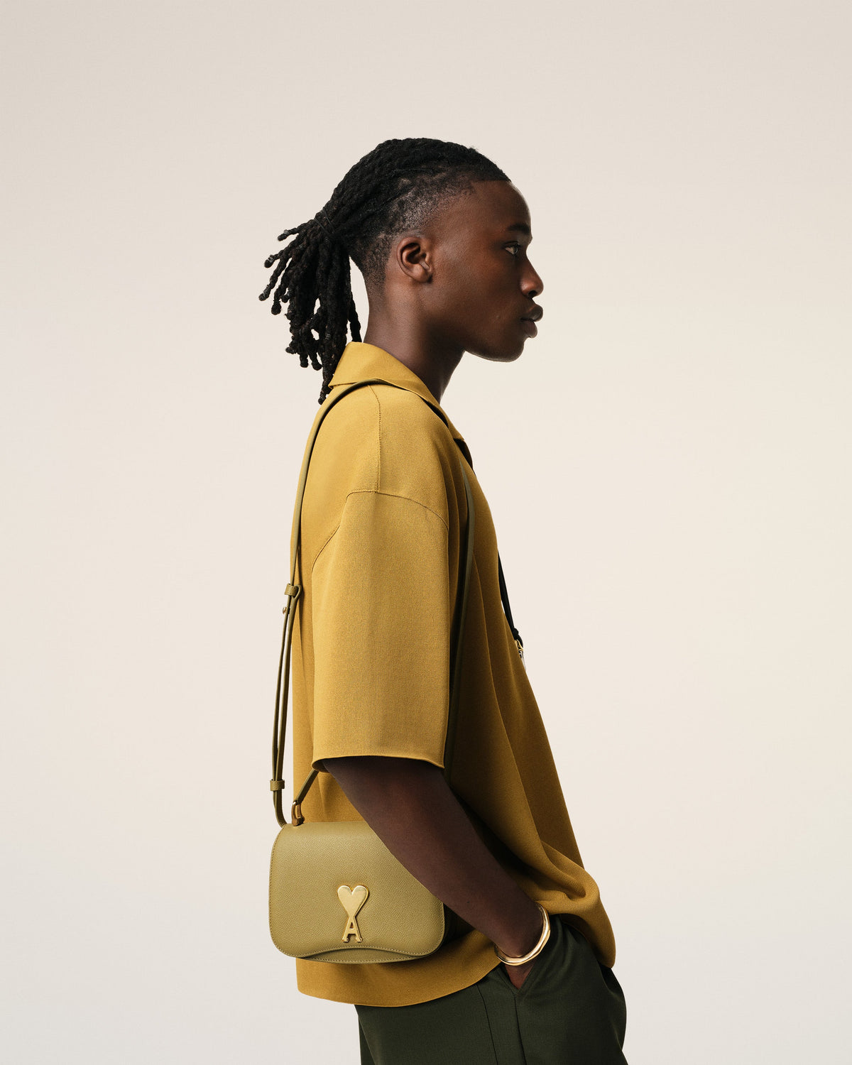 Yellow Leather Top Handle Paris Paris Bag