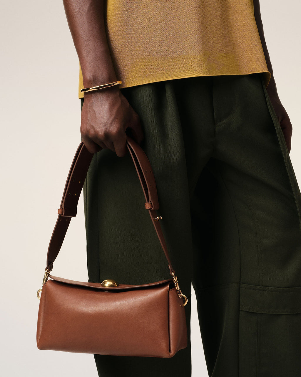 Brown Leather Carrousel Bag