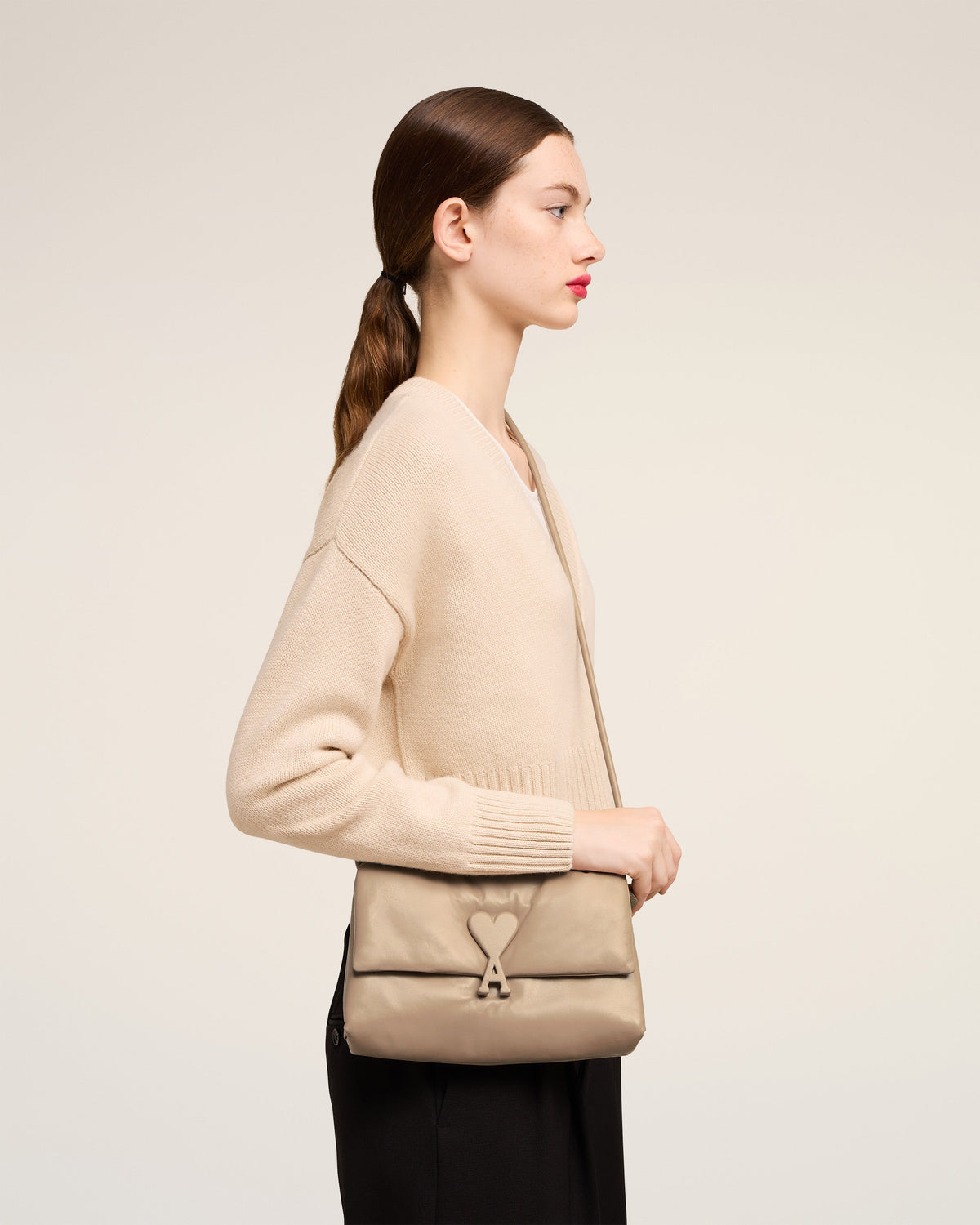 Beige Leather Voulez-Vous Bag