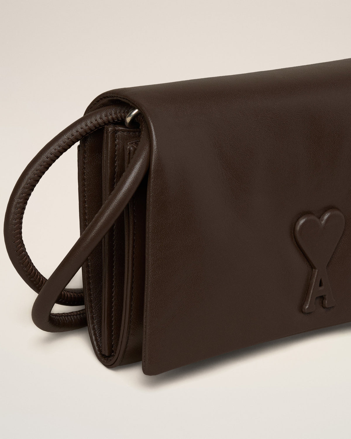 Brown Leather Voulez-Vous Wallet Strap