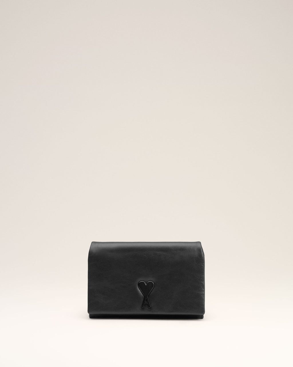 Black Smooth Leather Voulez Vous Wallet Strap