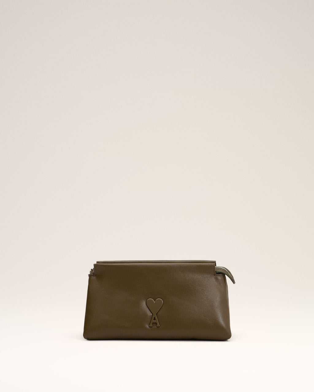 Khaki Leather Voulez-Vous Pouch