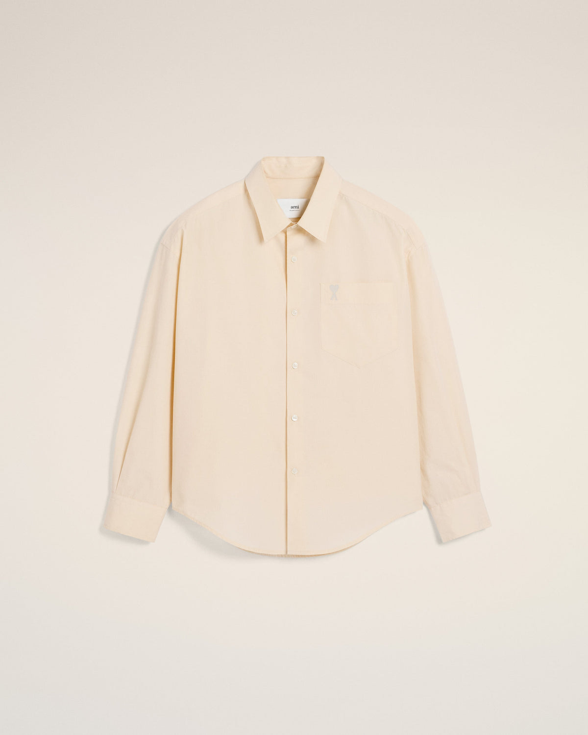 Beige Cotton Ami de Coeur Boxy Shirt