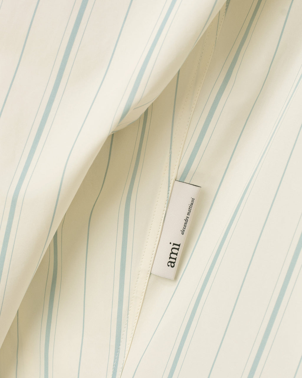 Beige Cotton  Boxy Fit Striped Shirt