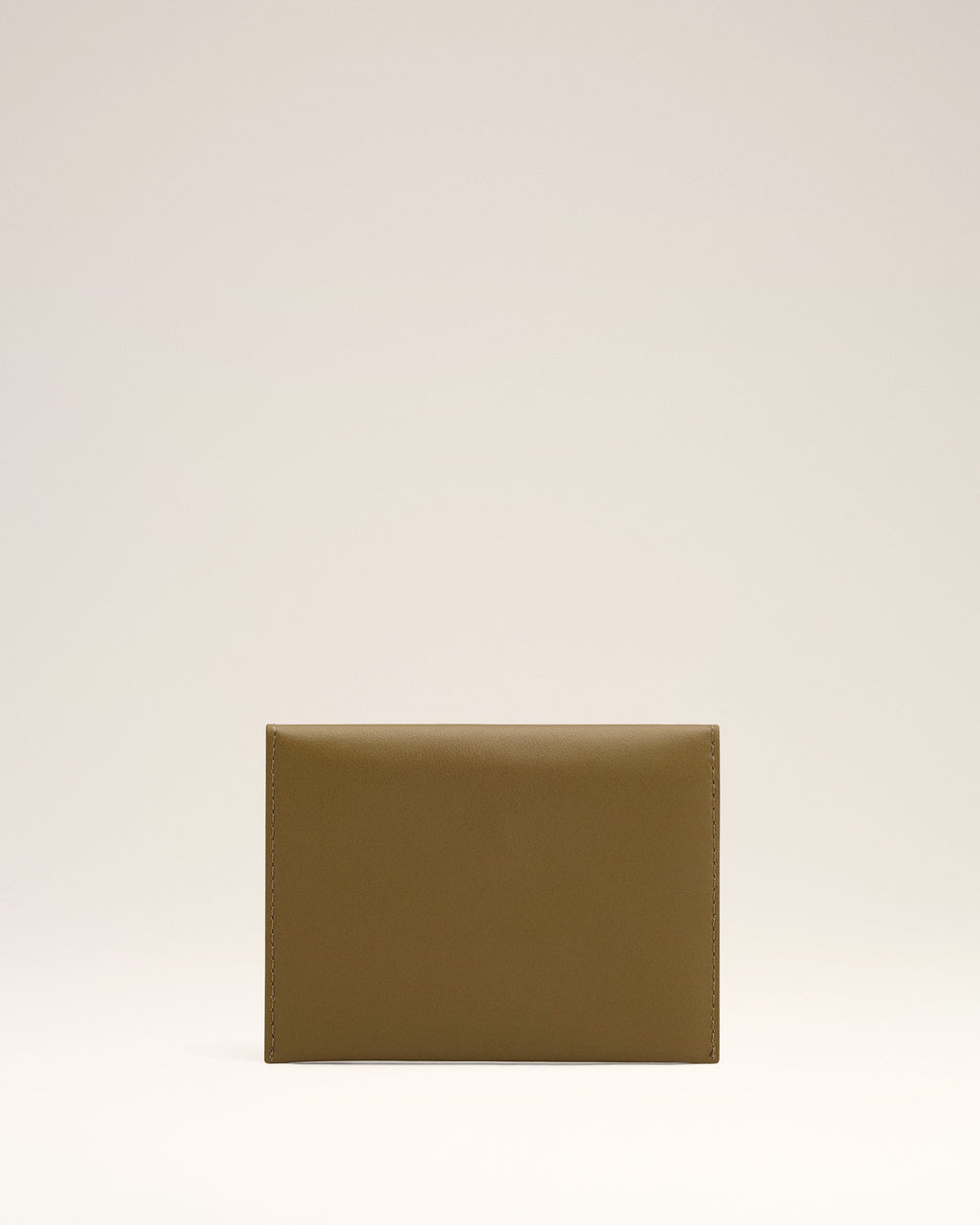 Khaki Leather Carrousel Folded Card Holder