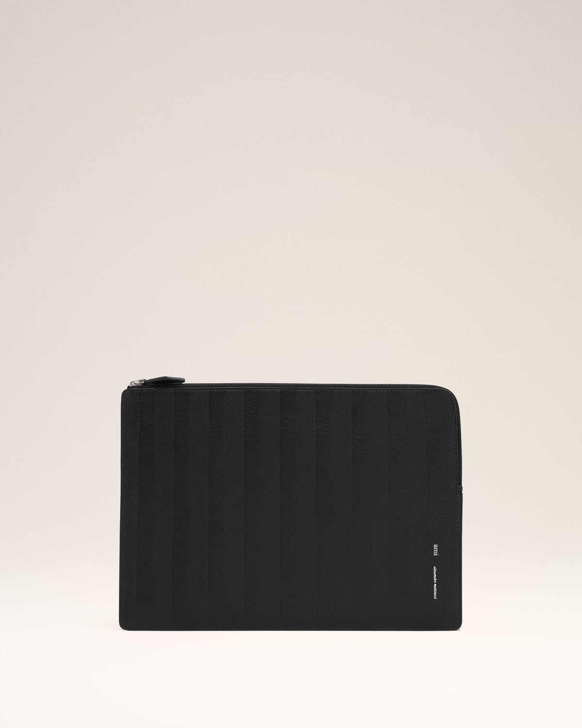 Black Leather Midi Document Holder