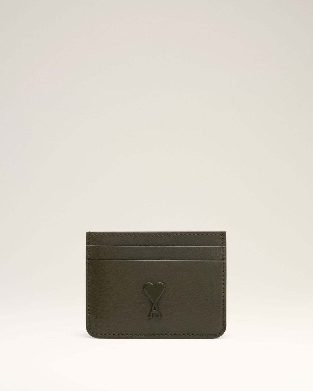 Green Leather Ami de Coeur Card Holder