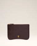 Burgundy Leather Paris Paris Pouch