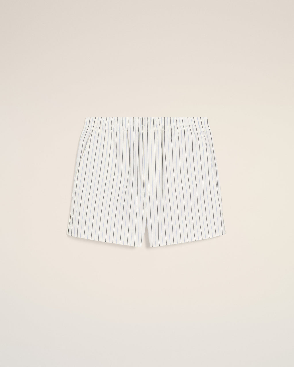 White And Blue Cotton Elasticated Short
