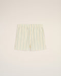Beige Cotton Striped Short