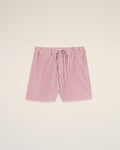 Red striped cotton shorts with Ami de Coeur arrow