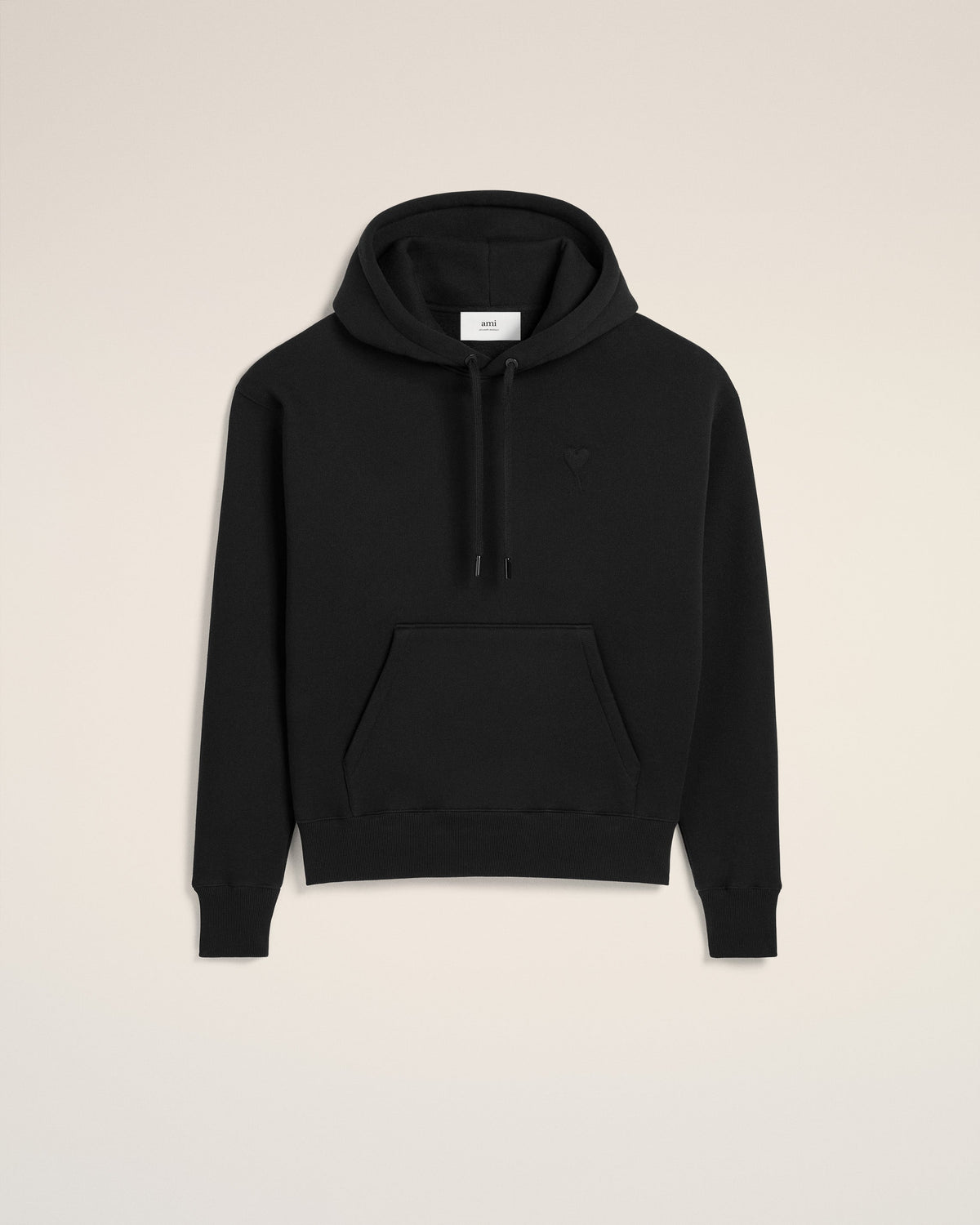 Black Cotton Ami de Coeur Hoodie