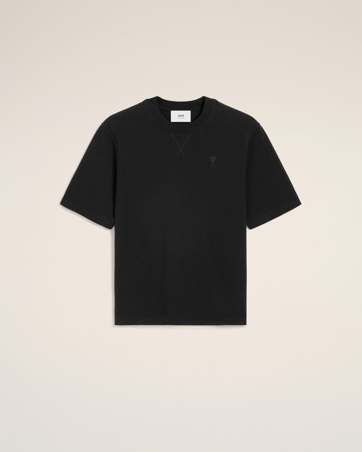 Black Cotton Ami de Coeur T-shirt