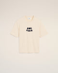 Beige Cotton Ami Paris Patch T-Shirt