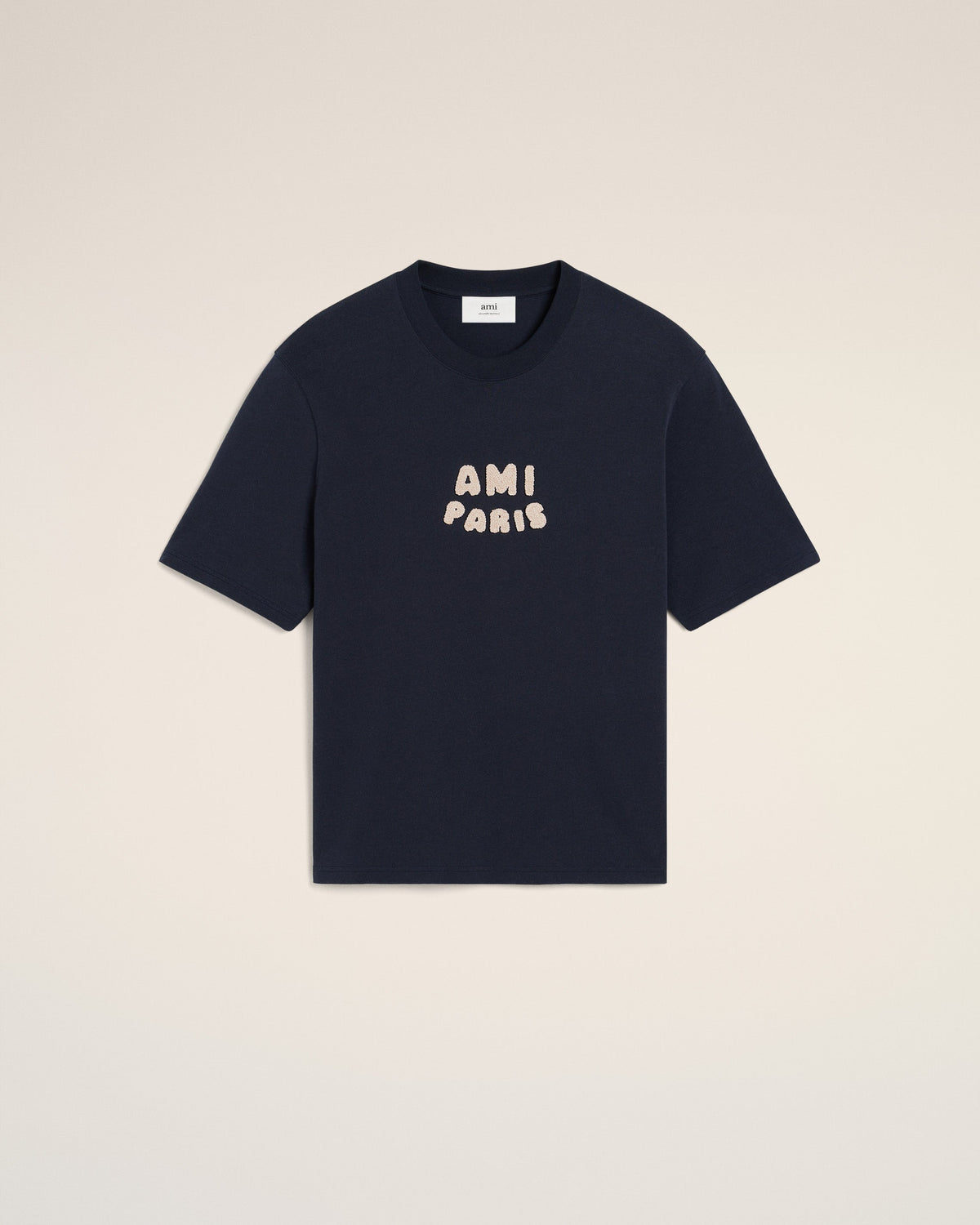 Navy Cotton Ami Paris Patch T-Shirt