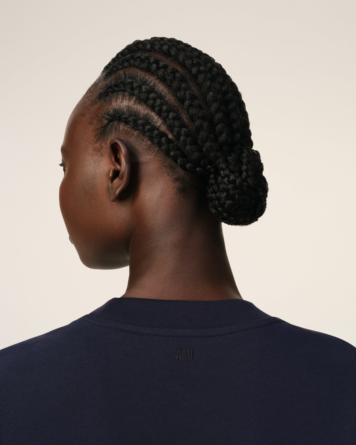 Navy Cotton Ami Paris Patch T-Shirt