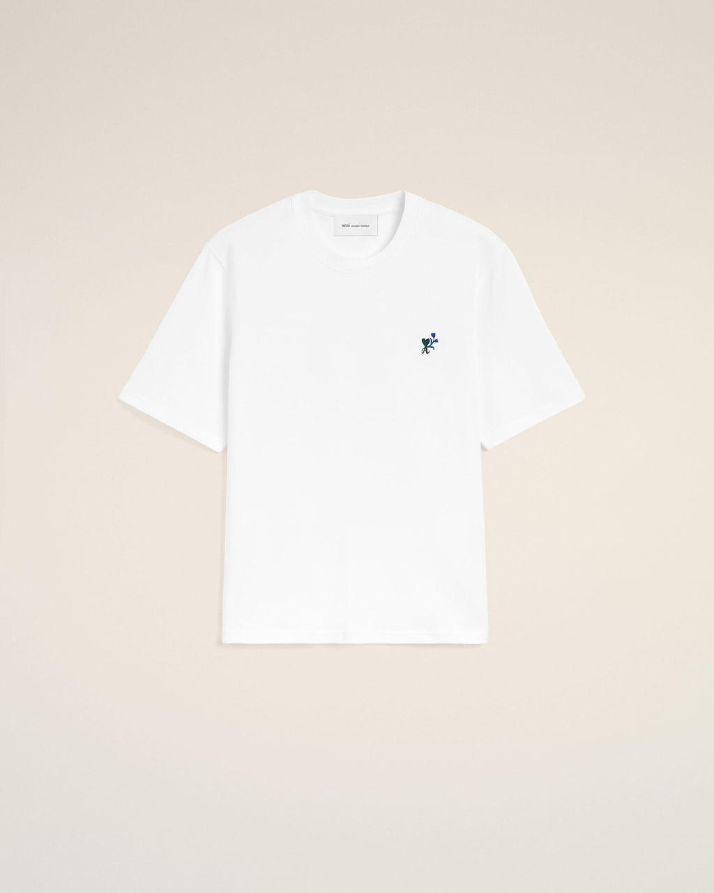 White cotton t-shirt with Ami de Coeur tulip